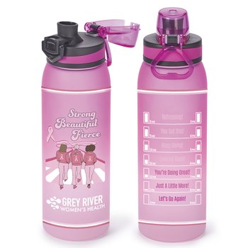 Strong, Beautiful, Fierce Ladies Jasper Ombre Tritan Water Bottle 32 oz. - One-Color Personalization Available from Positive Promotions