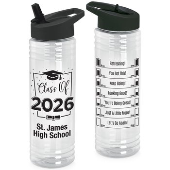 Class of 2026 Solara Water Bottle 24 oz. - One-Color Personalization Available from Positive Promotions