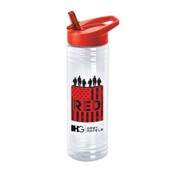 Remember Everyone Deployed (Design A) Solara Water Bottle 24 oz. - Full-Color Personalization Available from Positive Promotions