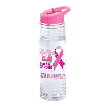 You Are Beautiful, Brave, Strong Solara Water Bottle 24 oz. - One-Color Personalization Available from Positive Promotions