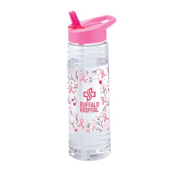 Ribbons/Flower Solara Water Bottle 24 oz. - One-Color Personalization Available from Positive Promotions