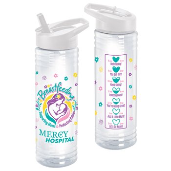 Breastfeeding Supporting Moms Protecting Babies Solara Water Bottle 24-Oz.With Personalization from Positive Promotions