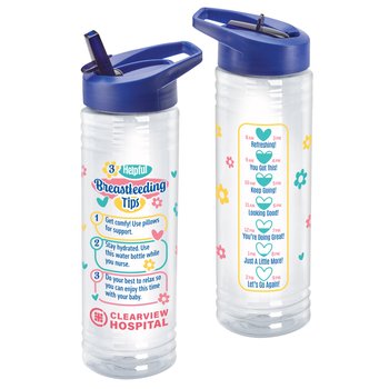 Helpful Breastfeeding Tips Solara Water Bottle 24-Oz.Personalization from Positive Promotions
