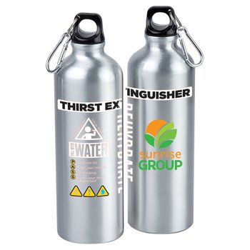 Thirst Extinguisher Aluminum Water Bottle 25 oz. - Full-Color Personalization Available from Positive Promotions