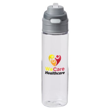 Clear/Smoke Tritan Dual-Sip Water Bottle 28 oz. With Carry Handle - Personalization Available from Positive Promotions