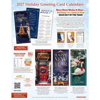 Holiday Greeting Card Calendars from Positive Promotions