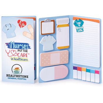Nurses Put the Care in Healthcare Sticky Note Gift Set - Personalization Available
