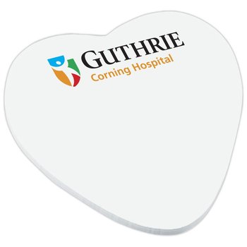 BIC® Heart Adhesive Notepad - Full-Color Personalization Available from Positive Promotions