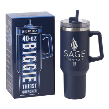 Navy Biggie Thirst Quencher Tumbler 40-Oz. with Straw
