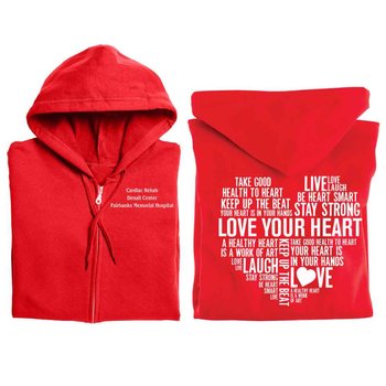 Lover Your Heart Gildan Heavy Blend &trade; 8-oz. 50/50 Full-Zip Hood  -  Personalization Available from Positive Promotions