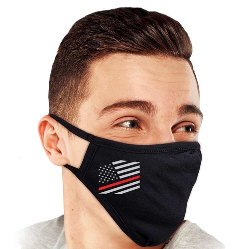 Red Line Mask Thin Red Line 2-Ply 100% Cotton Mask | Positive Promotions