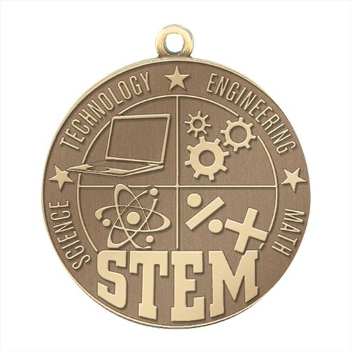 thumbnail image 2 of Crown Awards Academic Ribbons- 2\" STEM Science 2 of 11