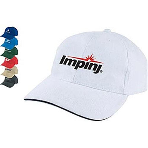 Pro 6 Panel 100% Brushed Cotton Twill Sandwich Cap | Positive Promotions