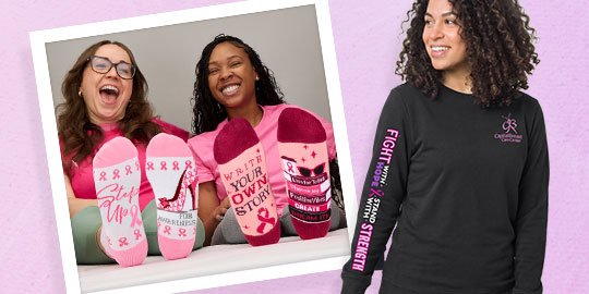 Breast Cancer Awareness Apparel and Socks