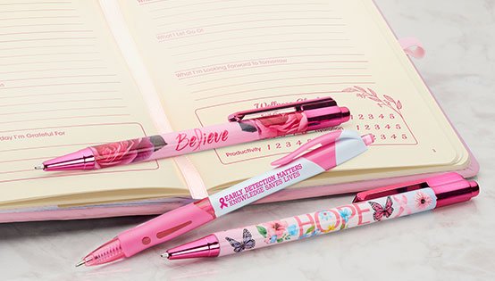 Breast Cancer Awareness Pens and Stationery