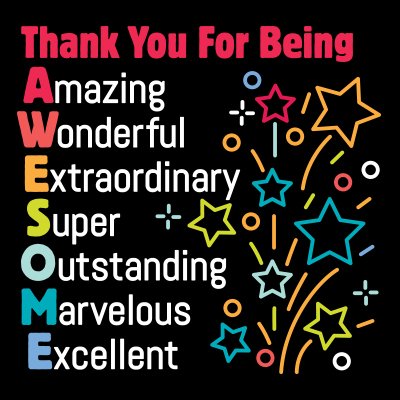 Thank You For Being Awesome Filter