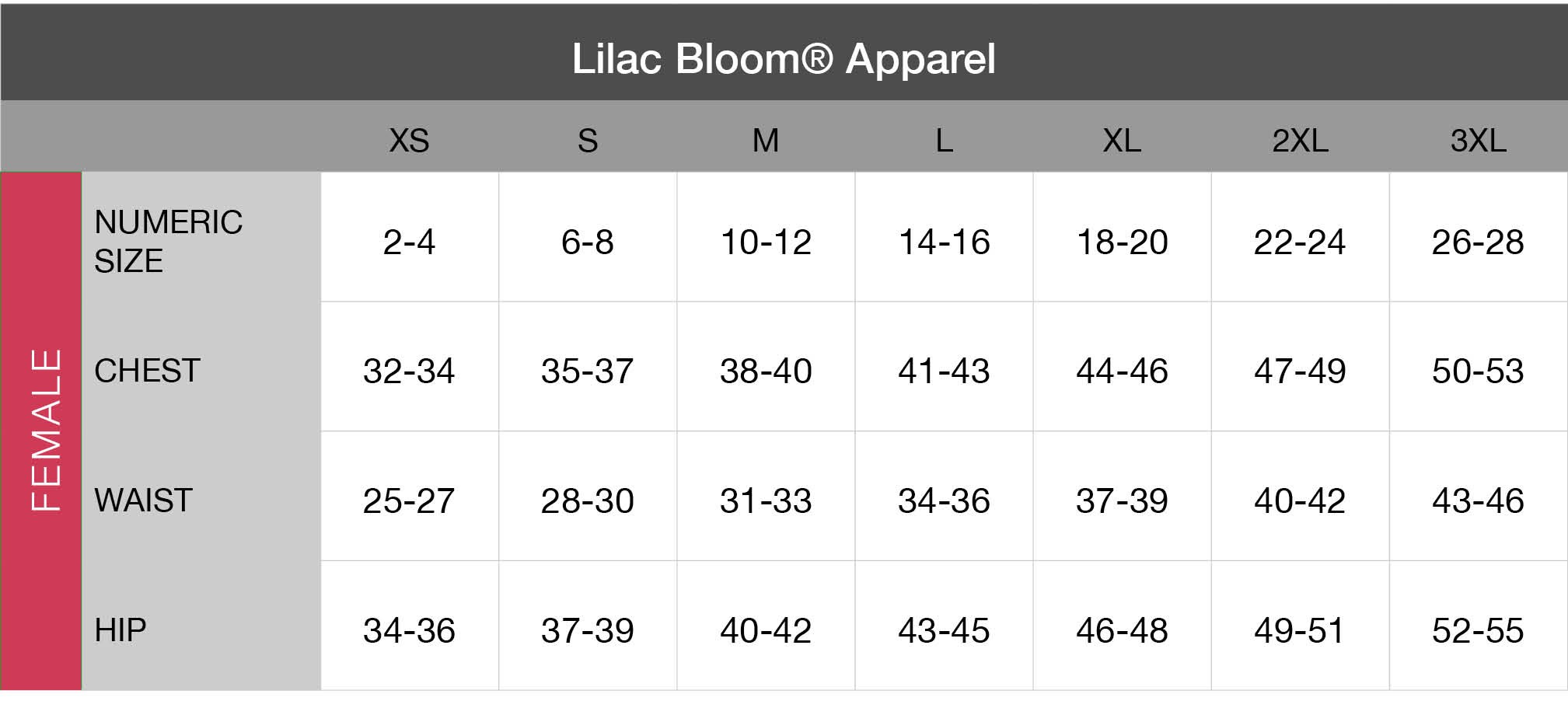 CHARTS_LILACBLOOM_APPAREL
