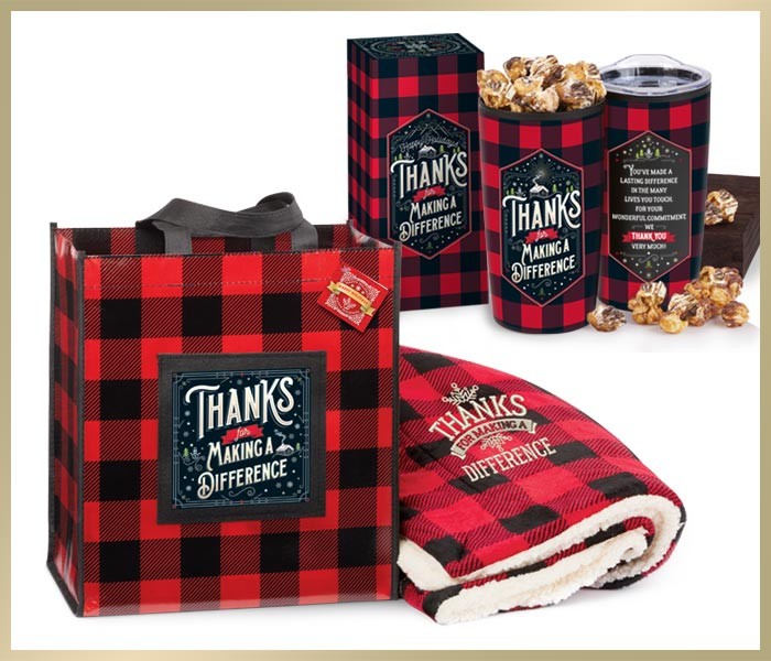 Holiday Gifts Buffalo Plaid themed