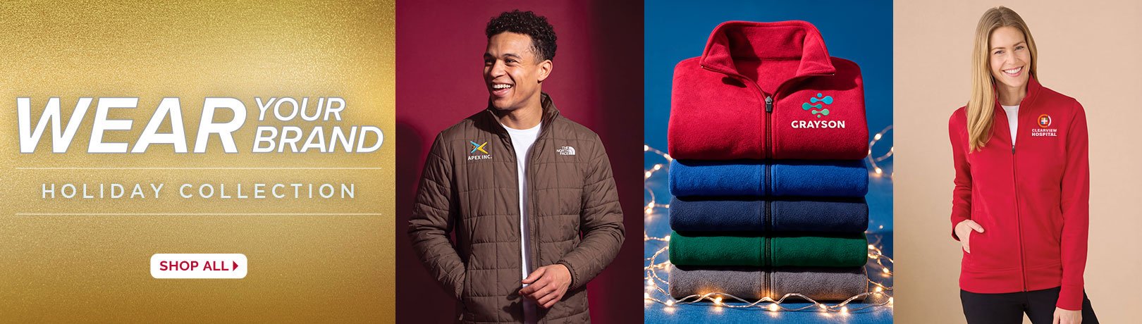 Second slide - Custom Apparel, Styles to outfit everyone on your team - Holiday Edition