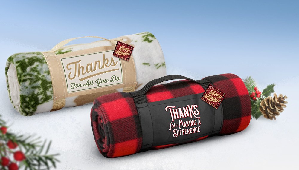 Holiday Blanket Gifts - Roll-Up Eco Blanket