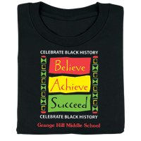 Black History: Believe, Achieve, Succeed Personalized T-Shirt