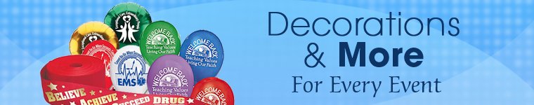 Decorations from Positive Promotions