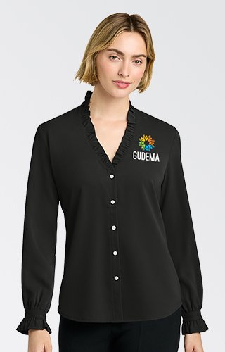 product image of the Brooks Brothers® Women's Long-Sleeved Ruffle Collar Blouse