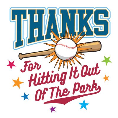 Shop our Thanks For Hitting It Out Of The Park! Themed Gifts