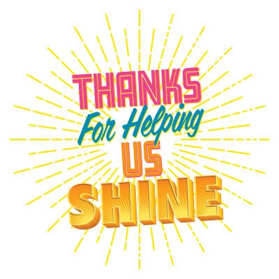 Shop Our Thanks For Helping Us Shine Themed Gifts