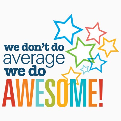 We Don't Do Average, We Do Awesome themed Gifts